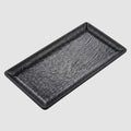 Plateau rectangulaire mélamine noir mat - vue dessus