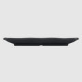 Plateau rectangulaire bords ondulés mélamine noir mat - vue 3/4