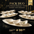 Pack Duo Milalina Blanc 6 Plateaux Feuille + 18 Pio Mélanine