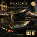 Pack 30 Pio Noir – 12,5x8 cm – Idéal Petit-Déjeuner
