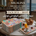 Milalina Breakfast Tray Arabesque Pack 8 pièces 36x28cm