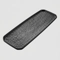 Plateau rectangulaire mélamine noir mat - vue dessus