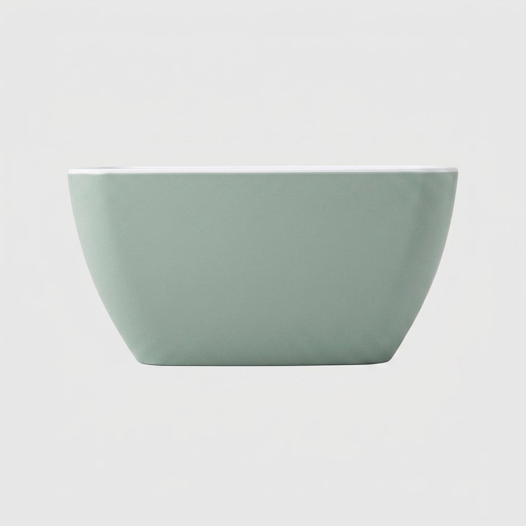 Bol carré mélamine vert sauge - vue de face
