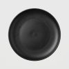 Assiette plate ronde unie noire
