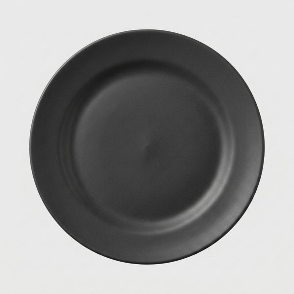 Change_color_of_first_image_202608042300 Assiette plate ronde unie noire 2