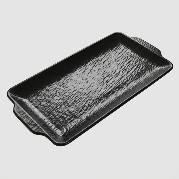 Plateau rectangulaire à poignées