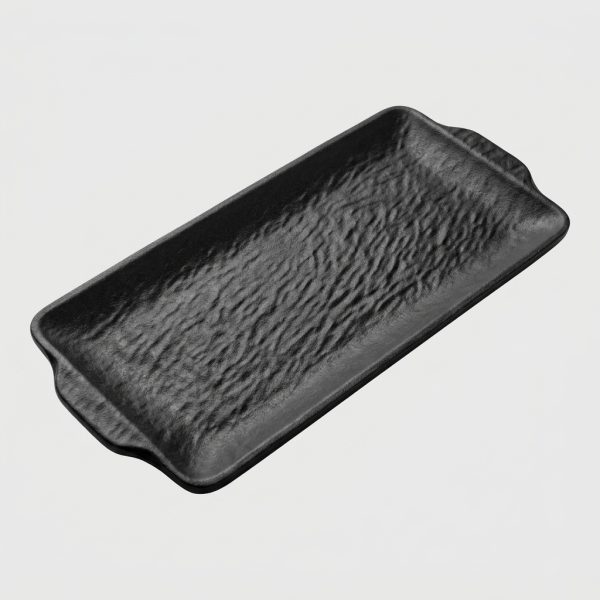 Plateau rectangulaire à poignées