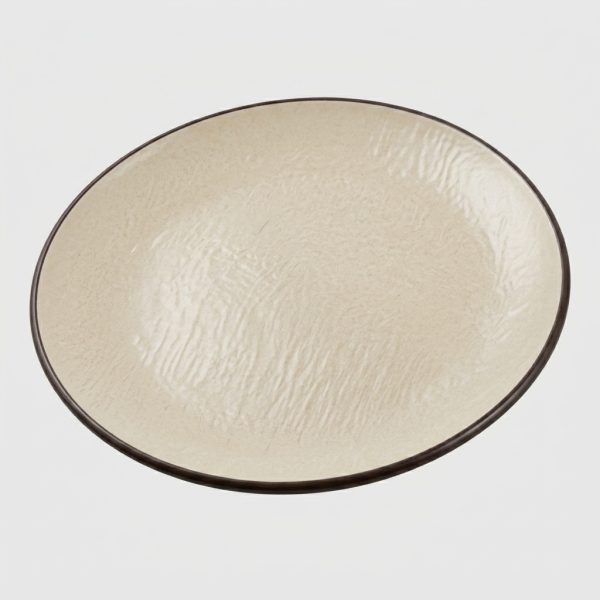 Assiette plate ronde en mélamine