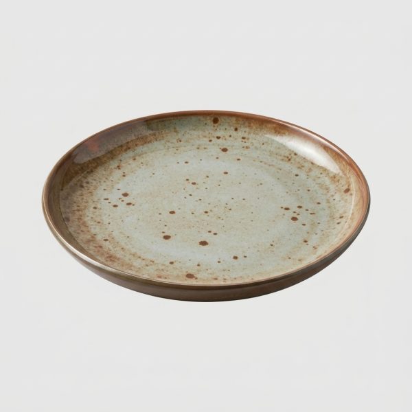 Assiette creuse émaillée rustique (Ø18.5 cm)