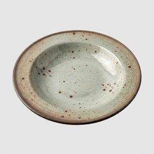 Assiette creuse ronde – Style  rustique (Ø25 cm)