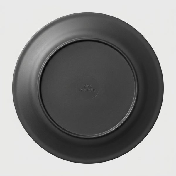 Product_photography_rear_view_202608042257 Assiette plate ronde unie noire 2