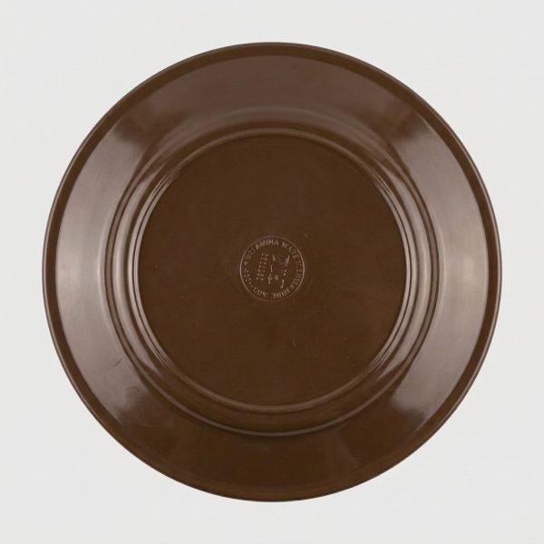 Product_photography_rear_view_202608051220 Assiette plate ronde émaillé rustique (Ø23 cm)